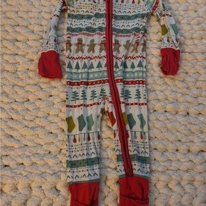 Little Sleepies Gingerbread and Stockings Kids Footie
